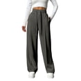 thumbnail image 1 of Weardear Wide Leg Sweatpants for Women Drawstring Elastic Pants with Pockets High Waisted Workout Baggy Sweatpants, 1 of 6