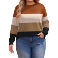 thumbnail image 1 of Weardear Plus Size Sweaters for Women Long Sleeve Crew Neck Fall Pullover Sweater, 1 of 6