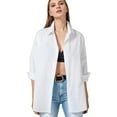 thumbnail image 1 of Weardear Women's Button Down Shirts Business Casual Work Tops Turn Down Collar Long Sleeve Blouses, 1 of 8