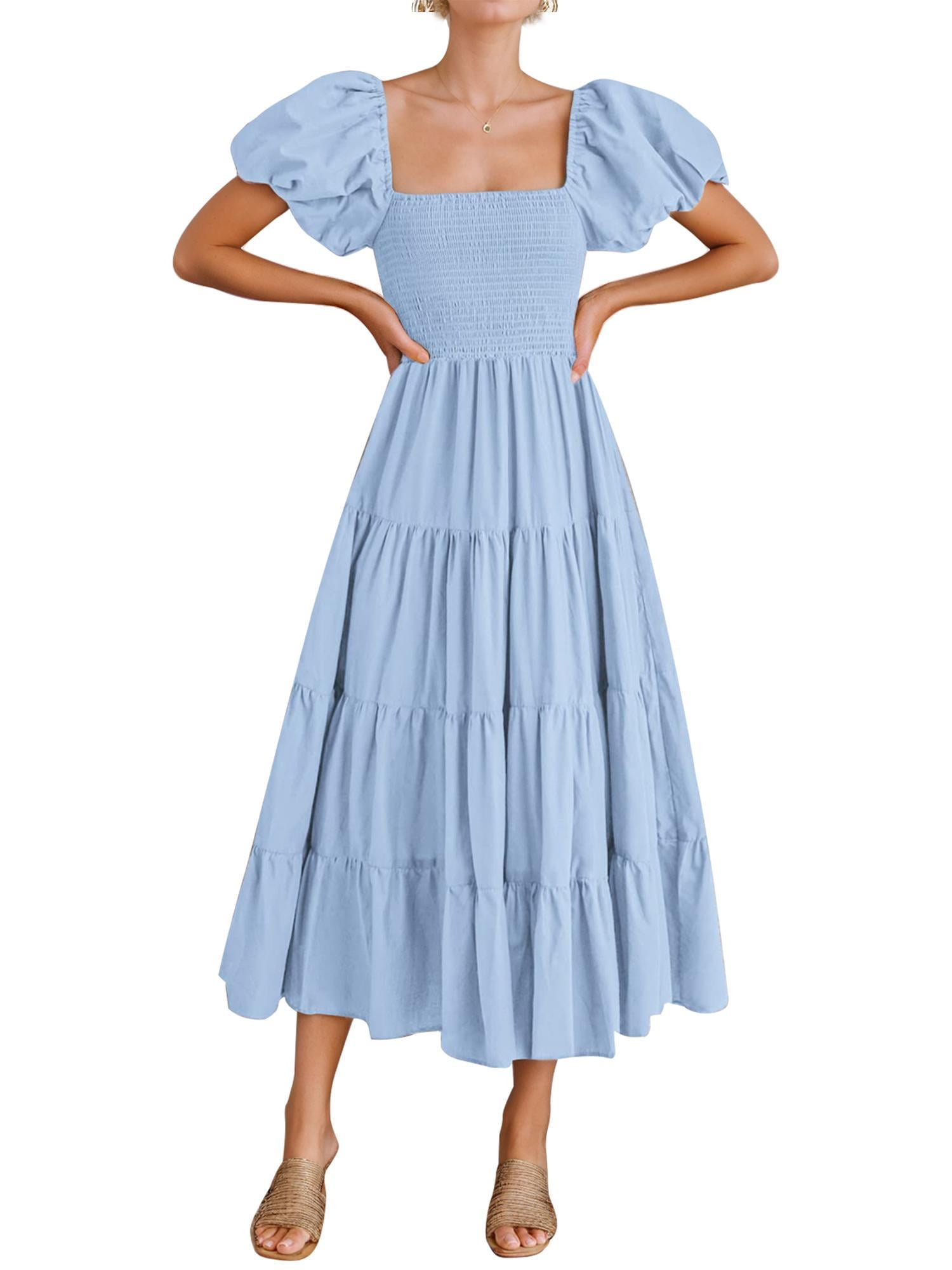 Women's Summer Shirt Midi Dress - Comfortable Fit