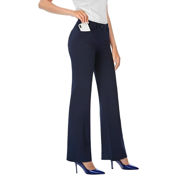Weardear Women's Dress Pants Business Casual Work Pants For Women Stretchy Bootcut Pants with Pockets