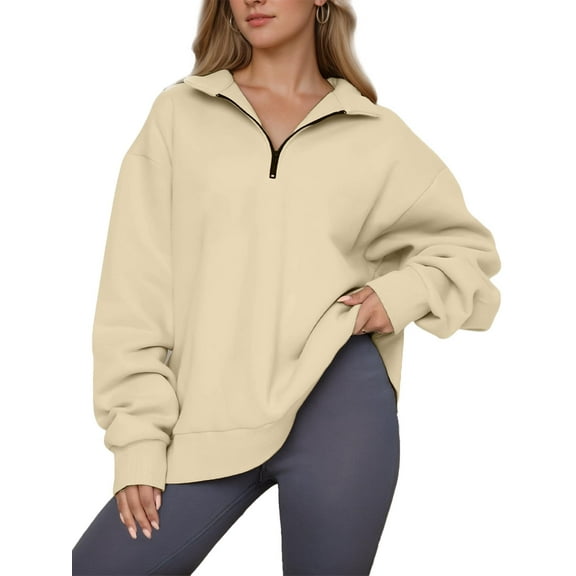 Weardear Women's Sweatshirts Half Zip Tunic Pullover Fall Fashion Long Sleeve Sweatshirt Tops 2024 Y2k Clothes