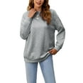 thumbnail image 1 of Weardear Women's Textured Crewneck Sweatshirts Solid Color Long Sleeve Casual Tops Tunic Pullover Sweatshirt for Women, 1 of 8