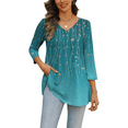 thumbnail image 1 of Weardear Womens V Neck 3/4 Sleeve Dressy Blouses Casual Loose Fit Tunic Tops Boho Business Blouses, 1 of 7