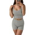 thumbnail image 1 of Weardear Workout Sets for Women Two Piece Casual Yoga Outfits Ribbed Crop Tank Top High Waist Leggings Active Wear, 1 of 5