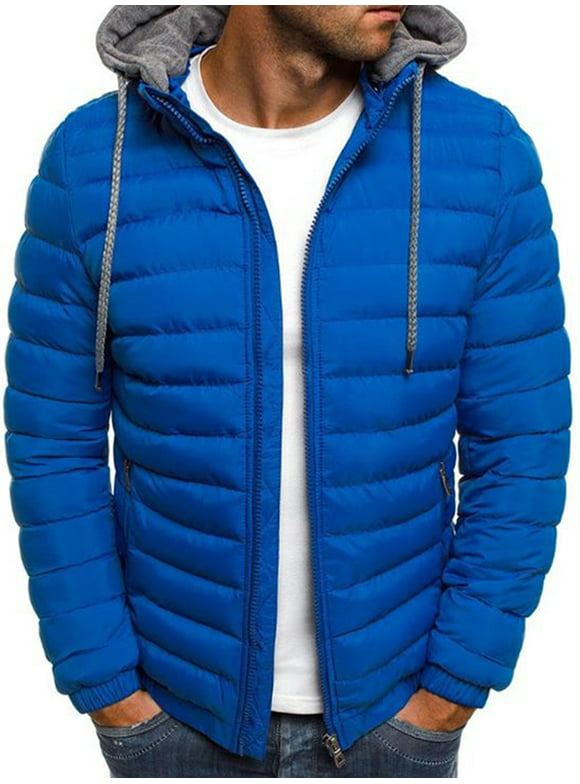 Wearella Mens Hooded Bubble Coats Padded Puffer Jacket Tops Winter Warm Sport Outerwear