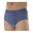 Wearever Men's Incontinence Underwear Open Fly Washable Briefs, Maximum