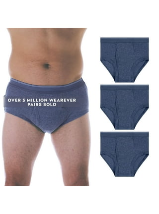 Mens Incontinence Boxer Briefs Washable Leak Proof Underwear for Men Cotton  Reusable Incontinence Underwear 3 Pack(3X-Large, Gray/Navy Blue/Burgundy)