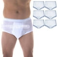 thumbnail image 1 of Wearever Men's Incontinence Underwear Open Fly Washable Briefs, Reusable 6-Pack, 1 of 11