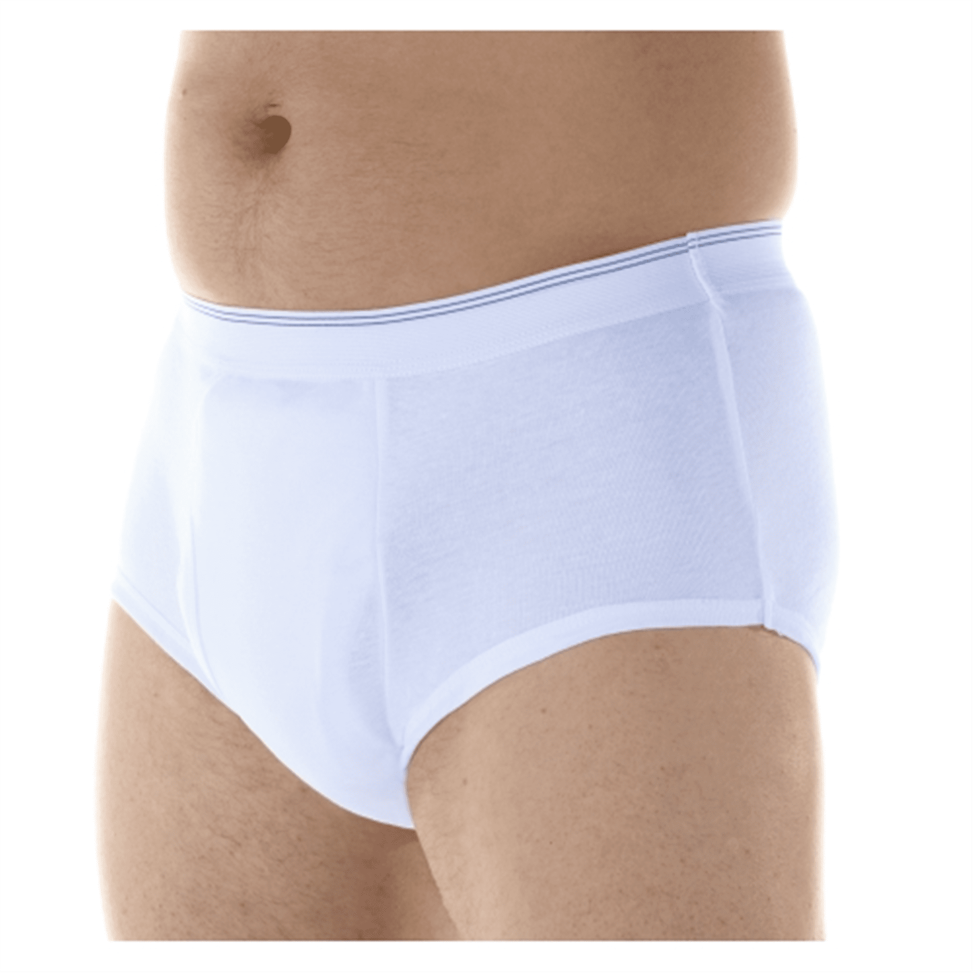 Incontinence Underwear for Men. Pure Cotton Washable Panties with  Super-absorbent (7 Ounce) Pad (Small)