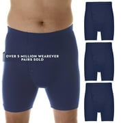 Wearever Men's Incontinence Underwear Washable Bladder Control Boxer Briefs with Tapered Leg, 3-Pack