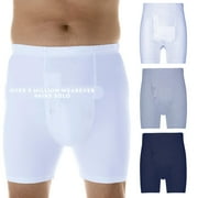 Wearever Mens Incontinence Underwear Washable Bladder Control Boxer Briefs with Tapered Leg, Assorted 3-Pack