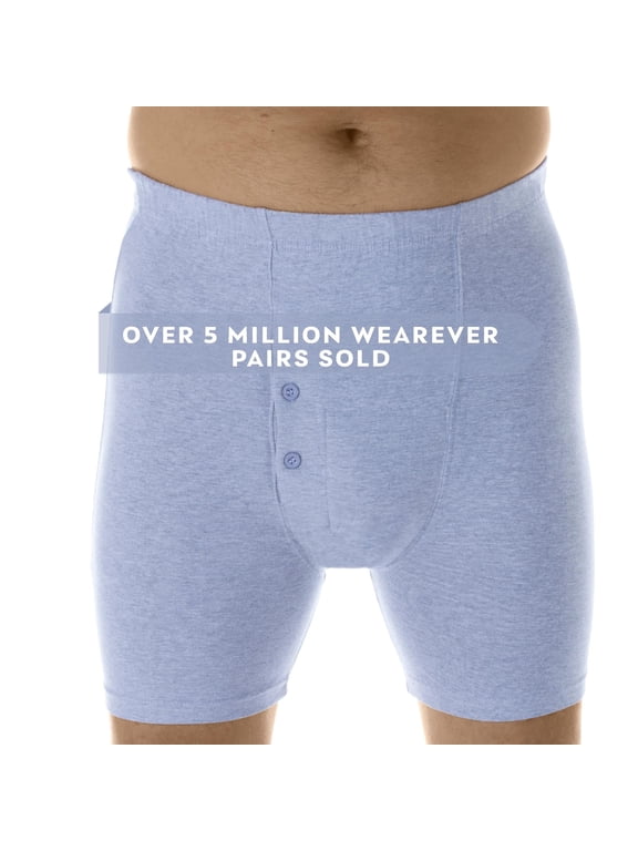 Men's Incontinence Underwear Washable Bladder Control Boxer Briefs with Tapered Leg, Single Pair