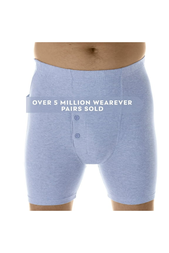 Men's Incontinence Underwear Washable Bladder Control Boxer Briefs with Tapered Leg, Single Pair