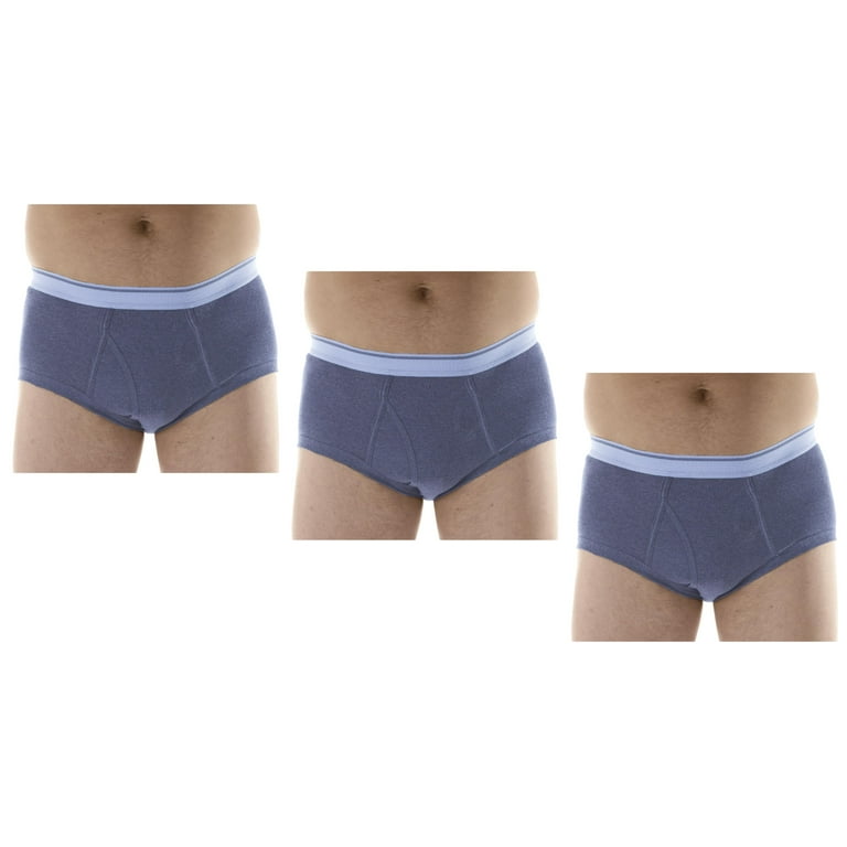 Wearever Men's Incontinence Underwear Washable Bladder Control Briefs,  3-Pack