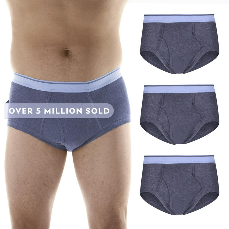 Wearever Men's Incontinence Underwear Washable Bladder Control Briefs,  3-Pack 