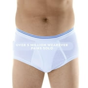 Wearever Mens Incontinence Underwear Washable Bladder Control Briefs, Single Pair