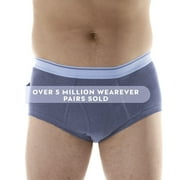 Wearever Mens Incontinence Underwear Washable Bladder Control Briefs, Single Pair