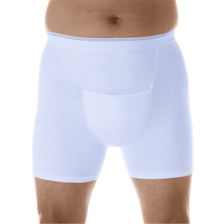 Wearever Men's Incontinence Underwear Washable Boxer Briefs, Maximum  Absorbency 3-Pack