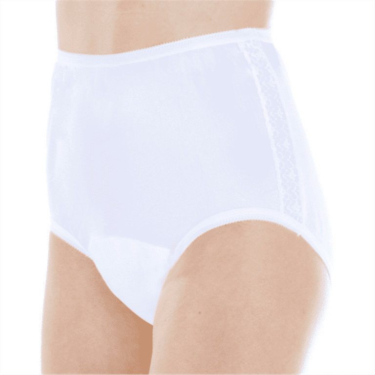 Wearever Women's Incontinence Underwear Nylon and Lace Bladder Control  Panties, Washable Reusable Single Panty