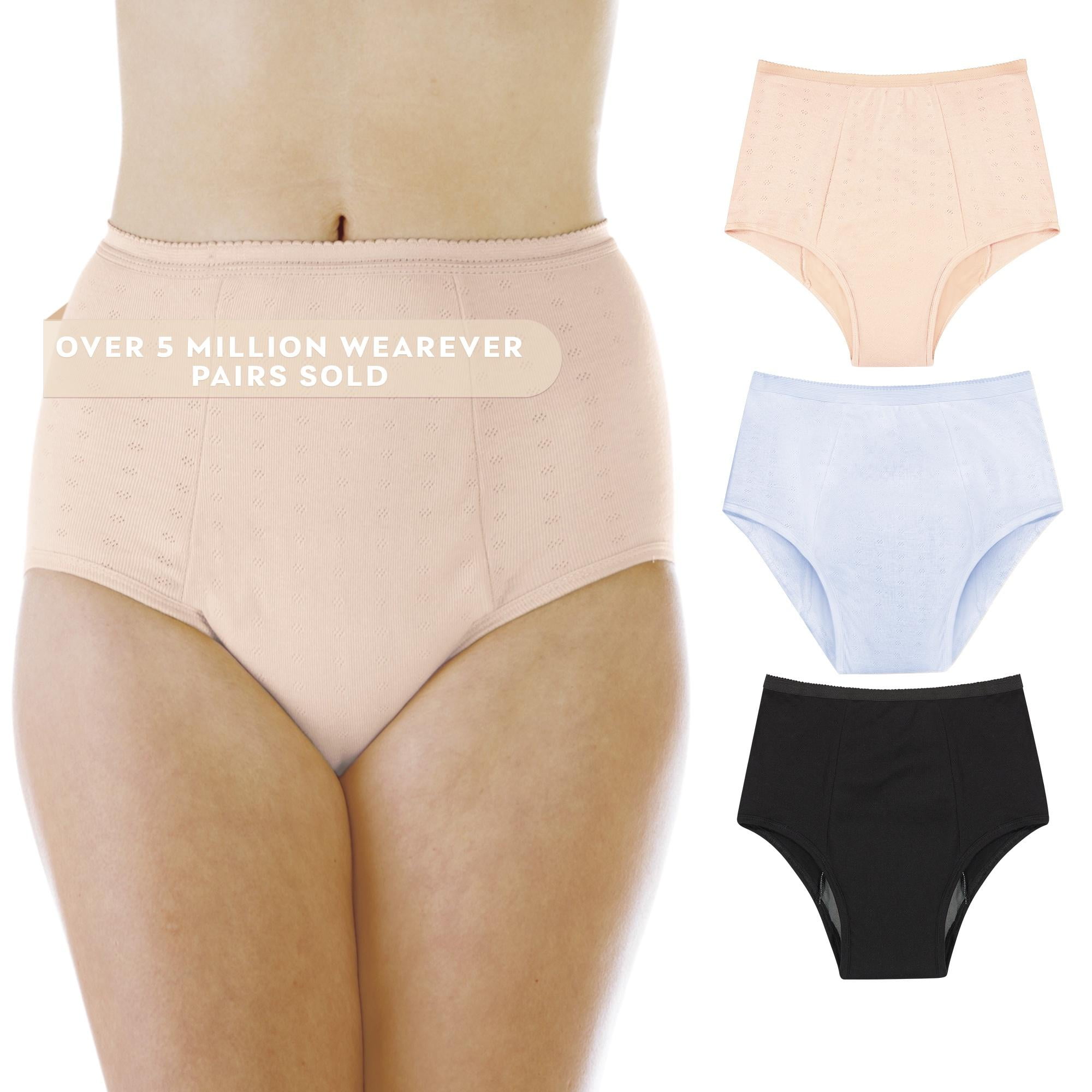 Wearever Women's Incontinence Underwear Reusable Maximum Bladder Control  Panties for Feminine Care, Single Pair