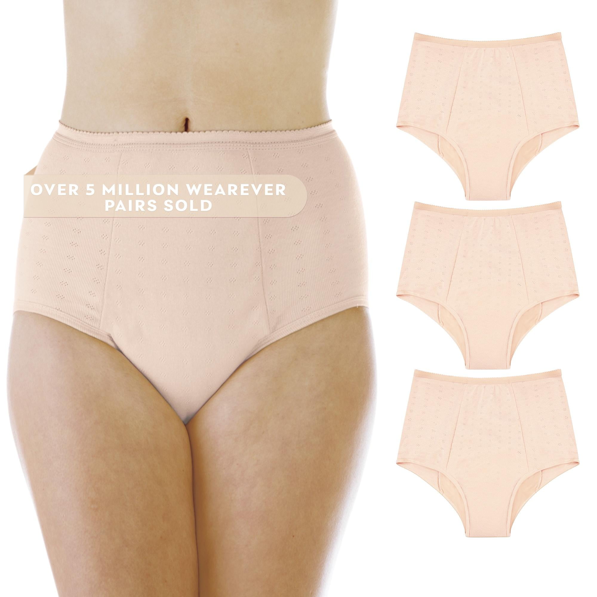 Wearever Women's Incontinence Underwear Reusable Maximum Bladder Control  Panties for Feminine Care, 3-Pack