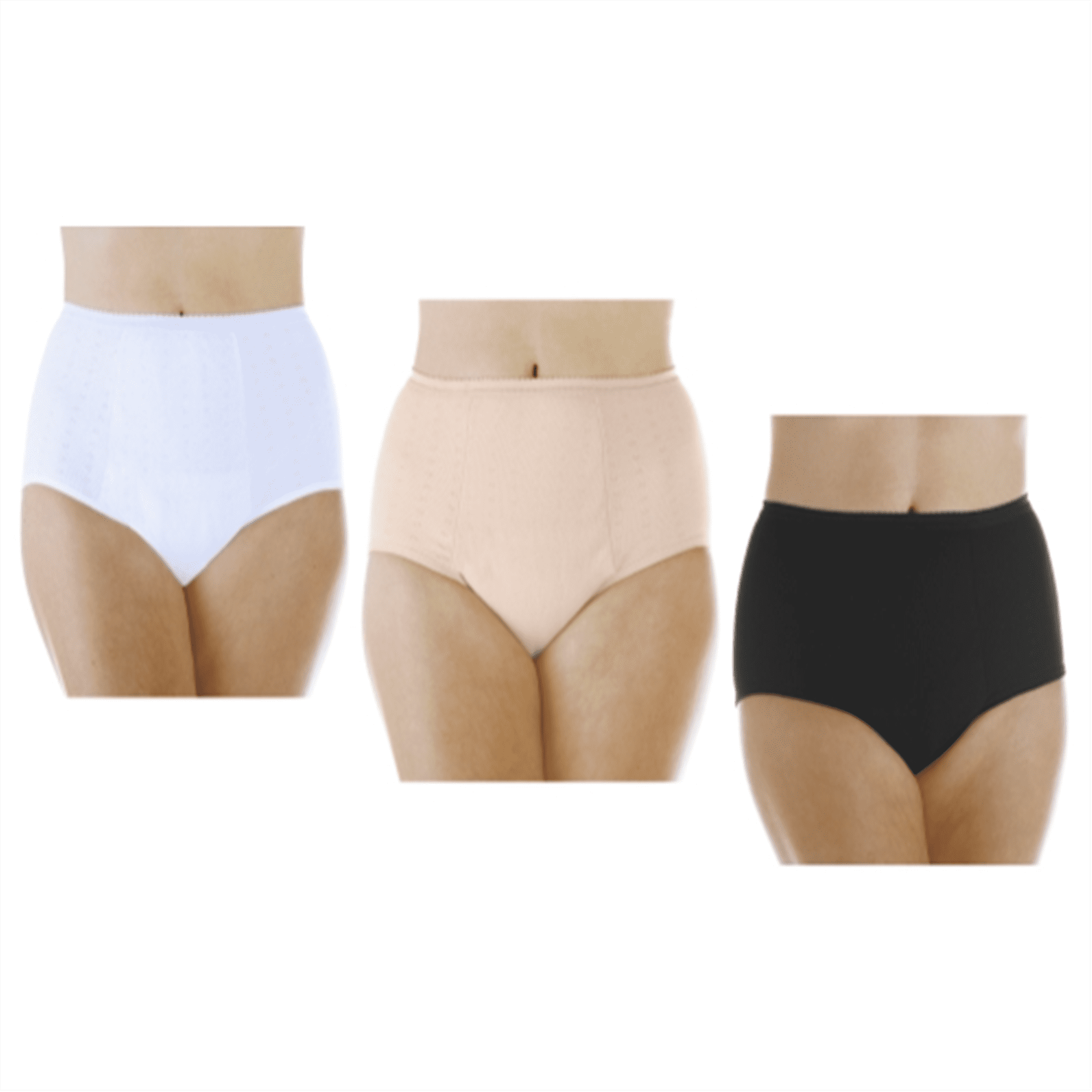 Wearever Women's Incontinence Underwear Banded Leg Bladder Control Briefs,  Washable Reusable Panties, 3-Pack