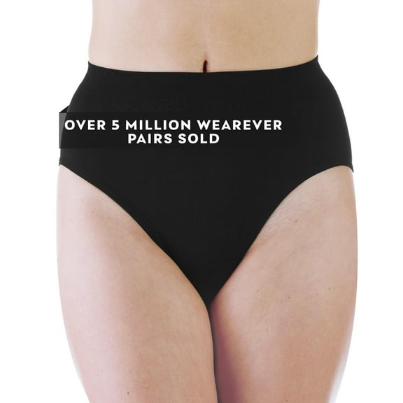 Wearever Women's Incontinence Underwear, Smooth and Silky Bladder Control Briefs, Washable Seamless Panties, Single Panty