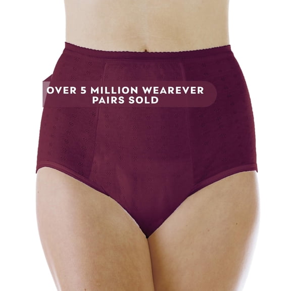 Wearever Women's Incontinence Underwear, Maximum Absorbent Bladder Control Panties, Reusable Single Pair