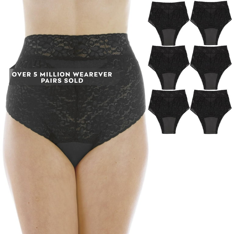  Wearever Women's Cotton Comfort Incontinence Panties
