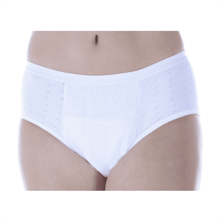 Wearever Women's Mid-Rise Incontinence Underwear Maximum Absorbency Reusable  Bladder Control Panties for Feminine Care, 6-Pack 