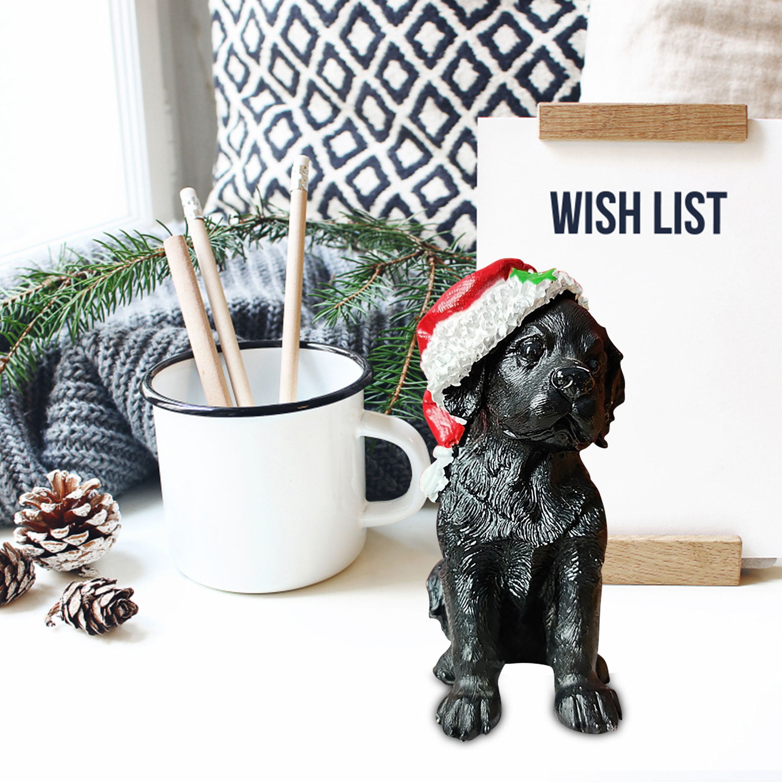 Decorative Ornamental Black Small Dog Figurine Accessories – Hansel & Gretel