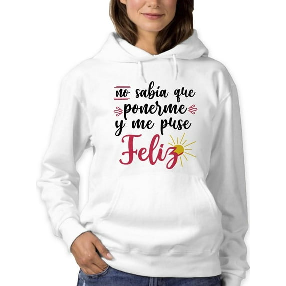 Wearing Happiness Hoodie Women -Smartprints Designs, Female x-Large