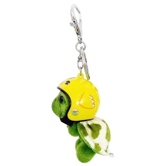 Wearing Helmet Turtle Keychain Cute Plush Keychain Pendant Bag Jewelry Accessories for Car Decorations Party Gift