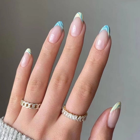 Wearing finished nail fake nail French manicure simple style nail patch press on nails cross-border direct supply