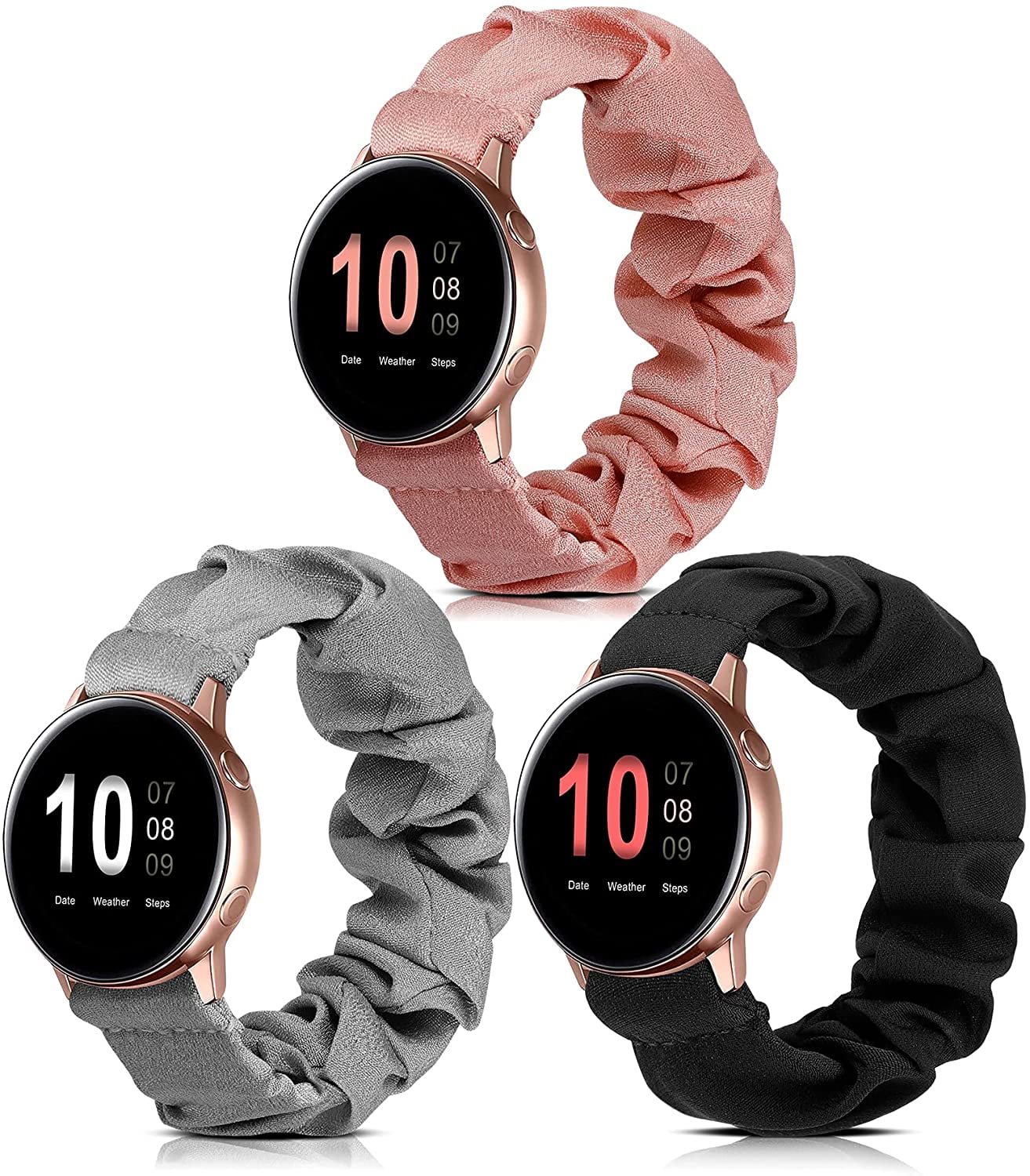 Wearlizer 3 Pace Compatible with Samsung Galaxy Watch Band Active 2 Scrunchie Soft Cloth 20 mm Cute Printed Elastic Watch Bands Women Stretchy Fabric Wristband Strap Walmart Business Supplies