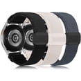 thumbnail image 1 of Wearlizer 3 Pack Magnetic Stretchy Bands Compatible with Samsung Galaxy Watch 7/6/5/4/FE/Active 2 40mm 44mm, 20mm Elastic Nylon Braided Sport Loop Strap with Magnetic Clasp for Watch 6 Classic/5 Pro, 1 of 7