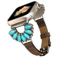 thumbnail image 1 of Wearlizer Boho Turquoise Strap Compatible with Apple Watch Band 42/41/40/38/46/45/44/49mm for Women, Western Leather Strap for iWatch Ultra Series SE/10/9/8/7/6/5/4/3/2/1, 1 of 6