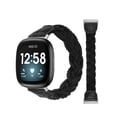 thumbnail image 1 of Wearlizer Braided Bands Compatible with Fitbit Versa 4/Versa 3/Fitbit Sense 2/Fitbit Sense Band for Women, Elastic Solo Loop Stretchy Nylon Woven Wristband, 1 of 7