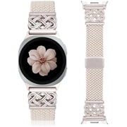 Wearlizer Braided Magnetic Band Compatible with Samsung Galaxy Watch 9/8 40mm 44mm & Watch 8 Classic 46mm, Celtic Stretchy Nylon Strap Adjustable Elastic Watch Band for Women Men (No for Ultra)