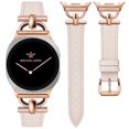 thumbnail image 1 of Wearlizer Leather Band Compatible with Samsung Galaxy Watch 9/8 40mm 44mm & Watch 8 Classic 46mm, Slim Dressy Genuine Leather Strap with D-Shape Metal Buckle for Women, 1 of 7