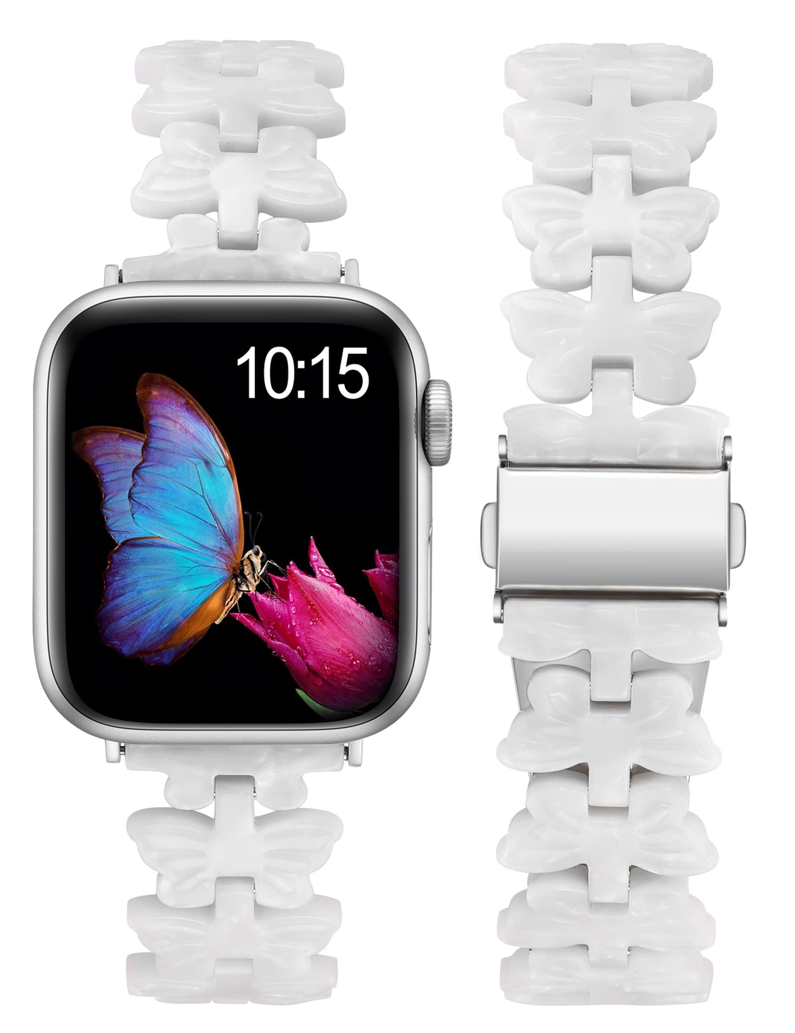 Wearlizer Butterfly Resin Bands Compatible with Apple Watch Band  display picture 1