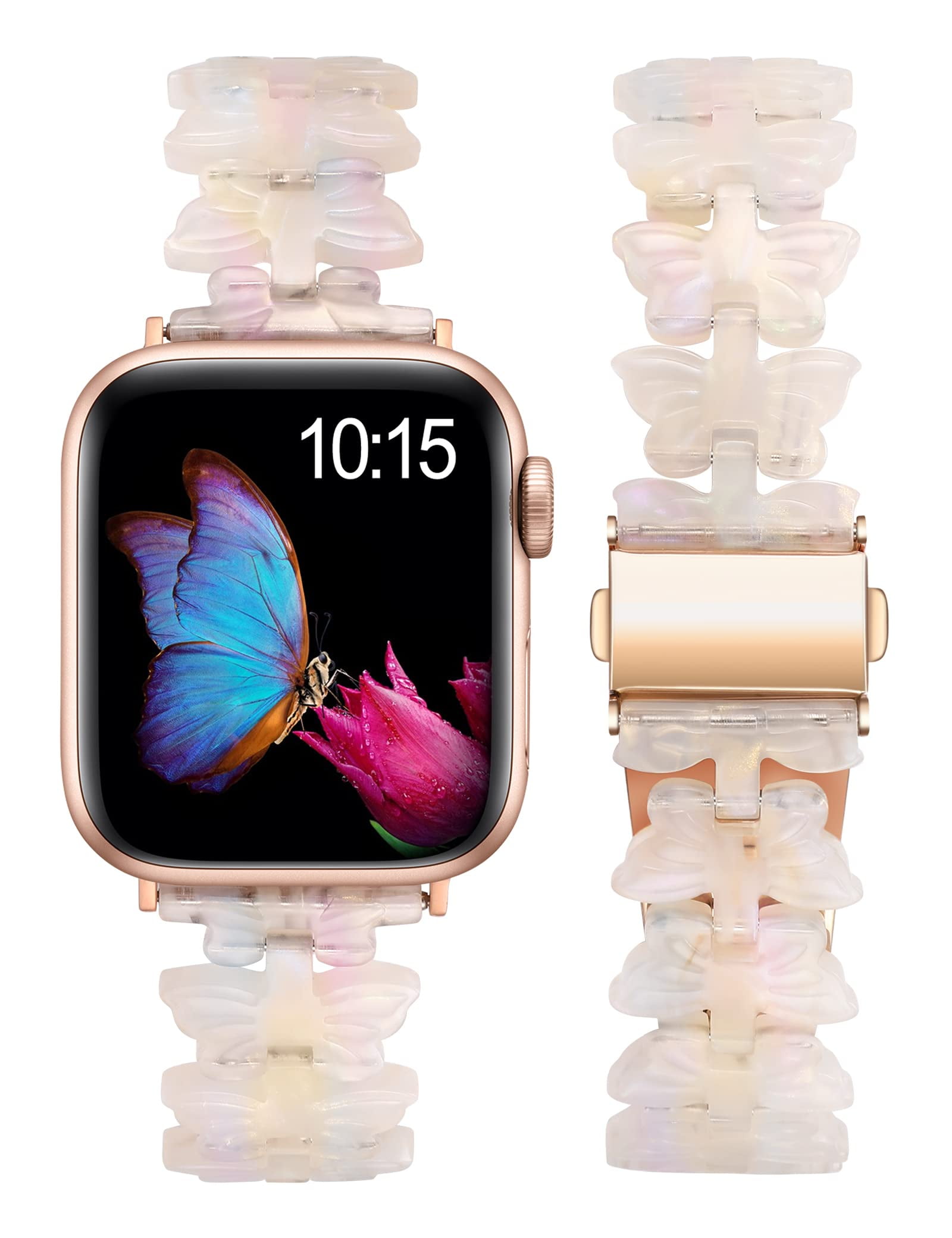 NEW Pink Butterfly Apple Watch Band Electric Butterflies Apple Watch Band - abbyrose main image 3