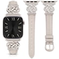 thumbnail image 1 of Wearlizer Celtic Knot Leather Band Compatible with Apple Watch Band 38/40/41/42/44/45/46/49mm Women, Slim Dressy Premium Leather Strap for iWatch Series 11 10 9 8 7 6 5 4 SE Ultra 3 2 1, 1 of 6