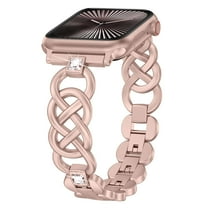 Wearlizer Celtic Knot Strap Compatible with Apple Watch Band for Women 42/41/40/38/46/45/44/49mm, Metal Braided Bracelet Strap for iWatch Ultra Series 10/9/8/7/6/5/4/3/2/1