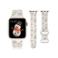 thumbnail image 1 of Wearlizer Christmas Engraved Band Compatible with Apple Watch Band 38mm 40mm 41mm 42mm 44mm 45mm 49mm Women Men, Silicone Snowman Santa Claus Holidays Strap for iWatch Series Ultra SE 9 8 6 5 4 3 2 1, 1 of 6