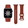 thumbnail image 1 of Wearlizer Christmas Snowflakes Engraved Watch Band Compatible with Apple Watch Band 42mm Christmas Gift Silicone Band for Girls, 44mm/45mm/49mm Series 8 7 6 5 4 3 2 1 SE, 1 of 6