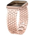 thumbnail image 1 of Wearlizer Compatible with Apple Watch Band 41/40/38/44/45/46/49/42mm Women, Dressy Honeycomb Metal Watch Band Designer Bracelet Wristband for iWatch Series 10 9 8 7 6 5 4 3 Ultra SE, 1 of 5