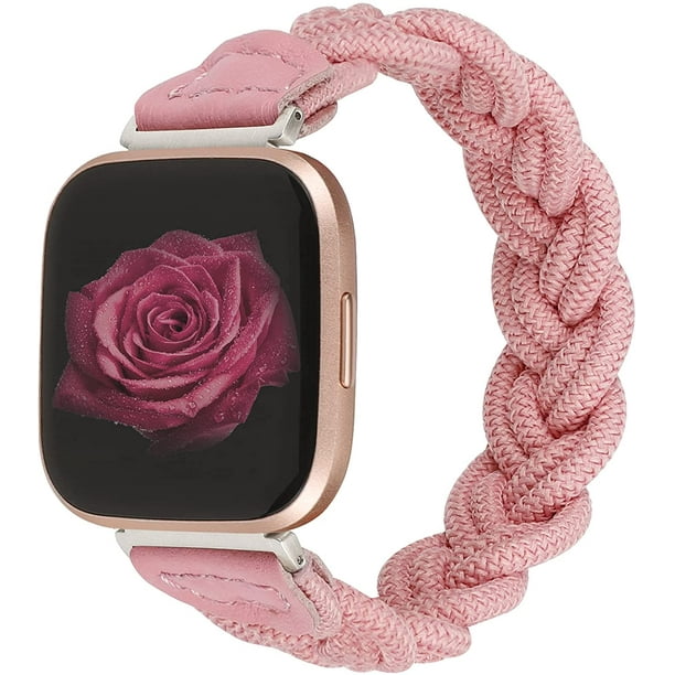 Wearlizer Compatible with Fitbit Versa 2 Versa Versa Lite Bands for Women Cute Elastic Braided Wristband Strap Stretchy Loop Bracelet Accessories for Fitbit Versa 2 Smart Watch Walmart Business Suppli...