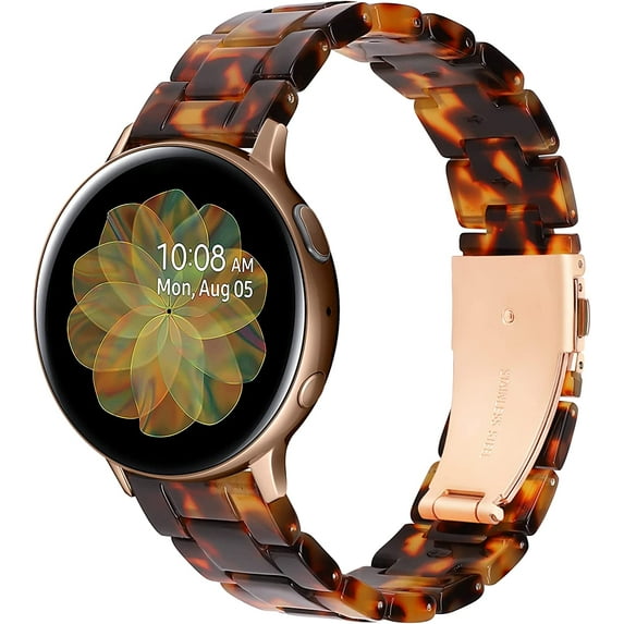 Wearlizer Compatible with Samsung Galaxy Watch 7/FE/6/5/ Watch 5 Pro/Galaxy Watch 4 40mm 44mm Band Women, 20mm Resin Strap for Galaxy Watch 3